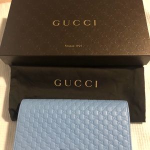 NEW GUCCI GG Microguccdssima Leather Crossbody